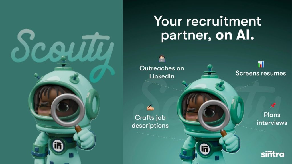 Animated-astronaut-reviewing-resumes,-handling-recruitment-and-hiring.