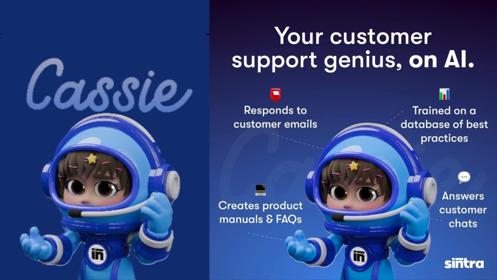 Animated-astronaut-with-a-headset,-providing-instant-customer-support.