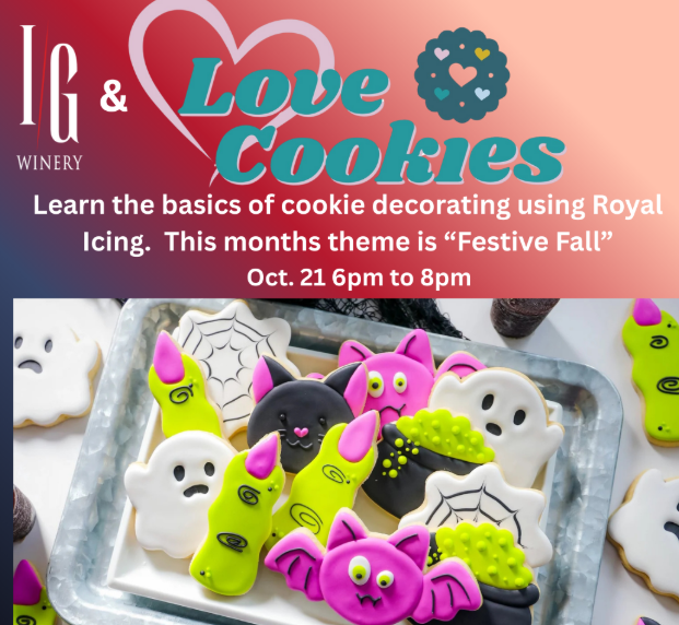 Love Cookies: Cookie Decorating and Wine Night