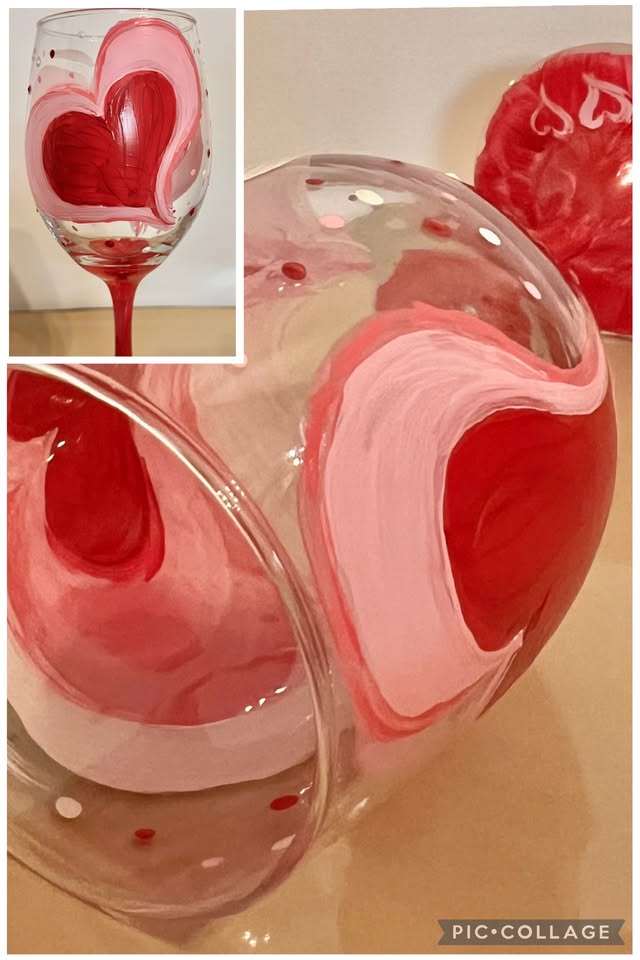 Let’s Paint “Love Wine Glasses”